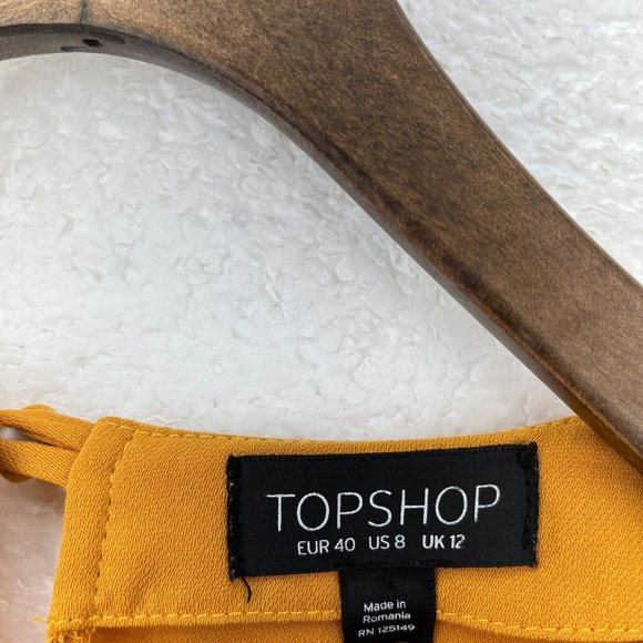 TOPSHOP Vibrant Orange Dress Size 8 - Picture 2 of 3